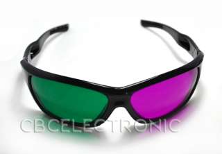 2x New 3D Green Blue Red glasses for home on PC DVD TV  