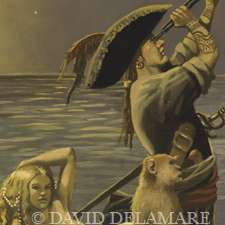 Pirates & Mermaids with Ship David Delamare Art (R66)  