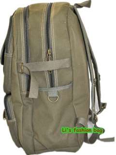NWT Mens Army green Canvas School Backpack 1014  