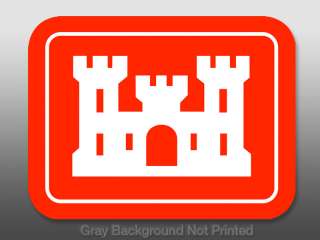 Army Corps of Engineers Castle Sticker  decal stickers  