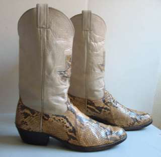   Boots   Justin   Spotted Snake with Texas Inlay on Shaft   12 D  