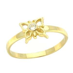   Accent Yellow Gold Ring Size 2 To 3 For Baby, Kids And Teens Jewelry
