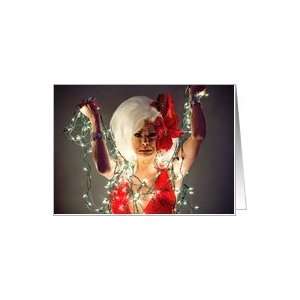 Drag Queen with Lights Card