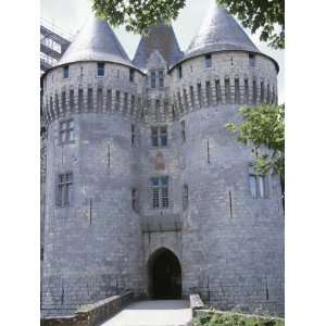  Turrets and Entrance in Ornate Historical Stone Castle 