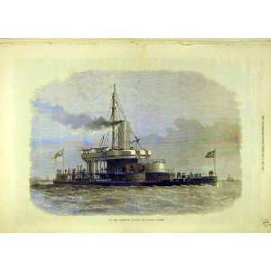  1871 Turret Ship Glatton Harbour Defence Navy Print