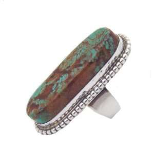  Oblong Green Turquoise Ring Jewelry