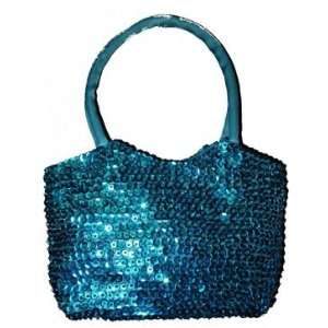  SEQUIN PURSE HANDBAG TURQUOISE SP12 