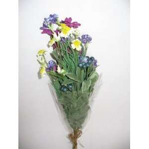 20 artificial floral bouquet, bright blue colors Arts 