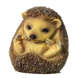  Baby Hedgehog Sitting Up and Looking Forward Sculpture 