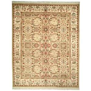   Hand knotted Beige and Ivory Wool Area Runner, 2 Feet 6 Inch by 4 Feet