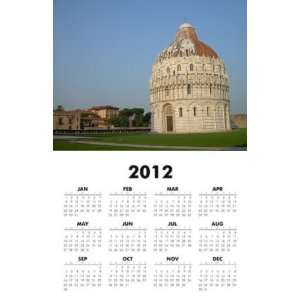  Italy . Pisa   Baptistery 2012 One Page Wall Calendar 
