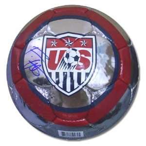  Freddy Adu Autographed Silver Official US Soccer Ball 
