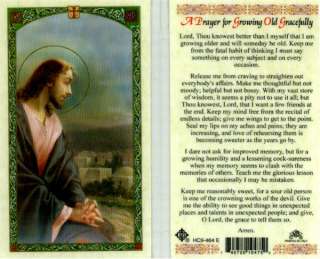 Wonderful Prayer for Growing Old Gracefully Holy Card Catholic 