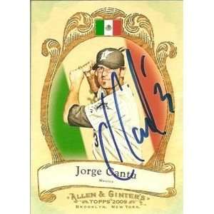  Jorge Cantu Signed 09 Allen Ginter National Pride Card 
