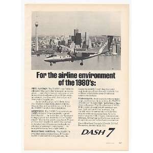   Canada Dash 7 Turboprop Airplane Print Ad (24026)