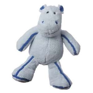 Multipet Borderline Plush Super Soft Squeaky Dog Toy   Hippo   Blue 