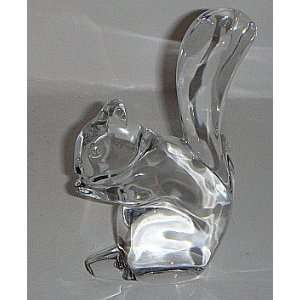 Baccarat Crystal Animals Squirrel W/Nut