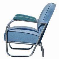 Art Deco Wolfgang Hoffman Style Tubular Chrome Chair  