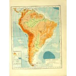   Colour Map South America Physical Colombia Ecuador