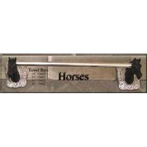  Horses Towel Bar w/Tularosa Escutcheon, 16 Bar