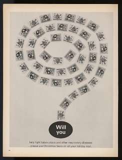 1965 Christmas Seals Will You Question Mark Print Ad  