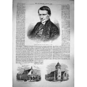    1866 Dr. Cotton Calcutta Church Lucknow Map Quebec