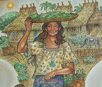 1979 Vic LaRosa oil Painting Girl Philippine Manila Philippines 