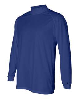   ) Badger Mens B Dry Core Long Sleeve Mock Turtleneck T Shirt  