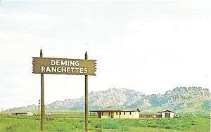 Old postcard, Deming Ranchettes,offering homes for sale in Deming 