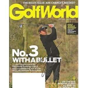  Luke Donald Signed GolfWorld Magazine March 7 2011 Sports 