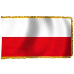 Poland Flag (No Eagle) 4X6 Foot Nylon PH and FR