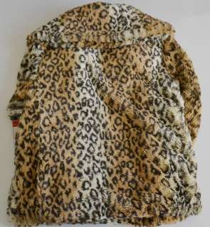   Fur Leopard Jacket M 8 10 NWT Shawl Coat Seen on Ashley Greene  