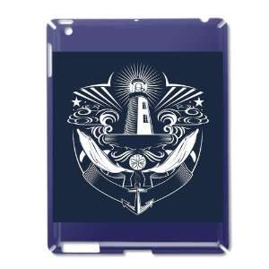  iPad 2 Case Royal Blue of Lighthouse Crest Anchor 