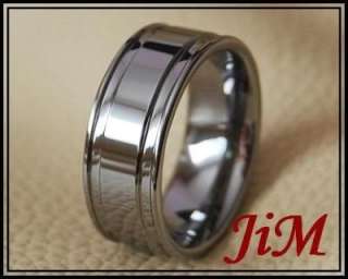 9MM TUNGSTEN BAND MENS RINGS TITANIUM COLOR SIZE 10  