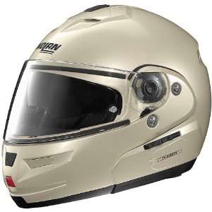   Solid N103 N Com Road Race Motorcycle Helmet   Pearl Ivory / X Large