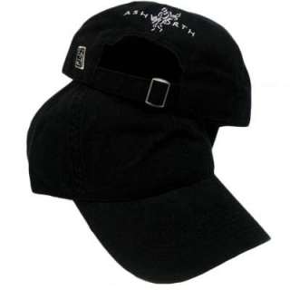 Ashworth Golf Hat Cap Taylor Made Garment Wash Solid Black NCAA Game 