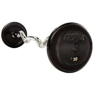  Troy 25 115 lb Rubber Coated Pro Style Curl Barbell Set 