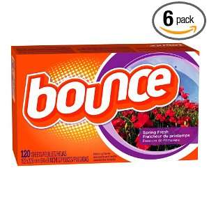  Bounce Sheets, Spring Fresh, 120 count Boxes (Pack of 6 