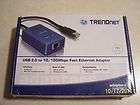 TRENDNET USB TO 10/100MBPS ADAPTER TU2 ET100 FAST ETHER
