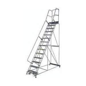 BALLYMORE 6CEN9 Ladder 14 Step, DeepTop, Grate Tread, 450lb  