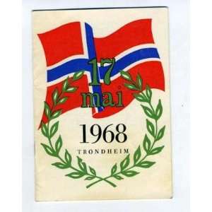  17 Mai 1968 Program Trondheim Norway 
