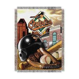 com Baltimore Orioles Woven Tapestry MLB Throw (Home Field Advantage 