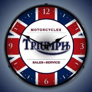  Triumph Motorcycle Logo Lighted Wall Clock