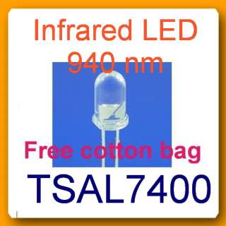 20 PCs TSAL7400 Infrared LED Emitting Diode 940nm 5mm  