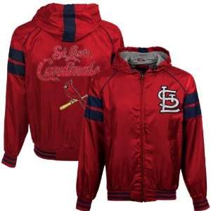  St. Louis Cardinals Red Flea Flicker Full Zip Hoodie 