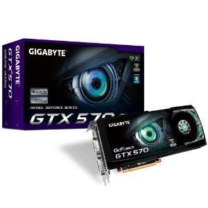  Gigabyte GeForce GTX570 1280 MB DDR5 320B PCIE DVI/VGA 