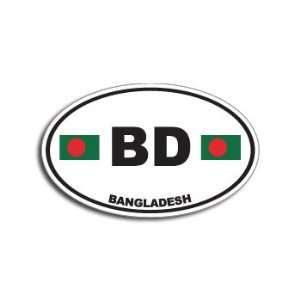  BD BANGLADESH Country Auto Oval Flag   Window Bumper 