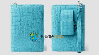 NEW Turquoise Blue  Kindle Keyboard 3 WiFi Light Case Lighted 