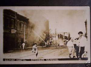 1911 RPPC POSTCARD BOSTON STORE FIRE ATCHISON KANSAS KS  