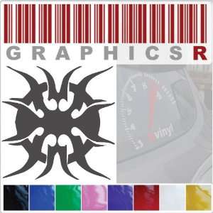   Decal Graphic   Tribal Design Tattoo Rising Sun A881   Red Automotive
